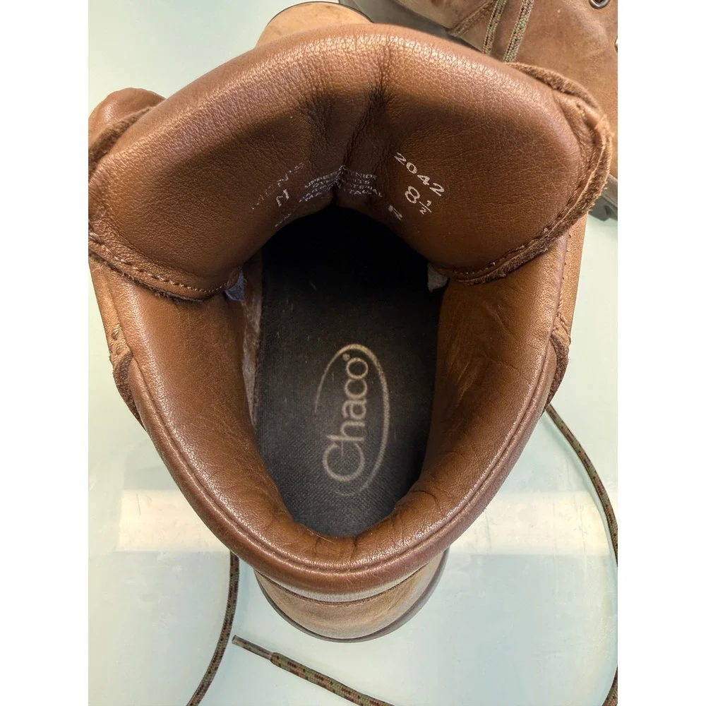 Chaco Hiking Boots Mens 8.5 Brown Vintage Steel Toe Made in Italy Gorpcore